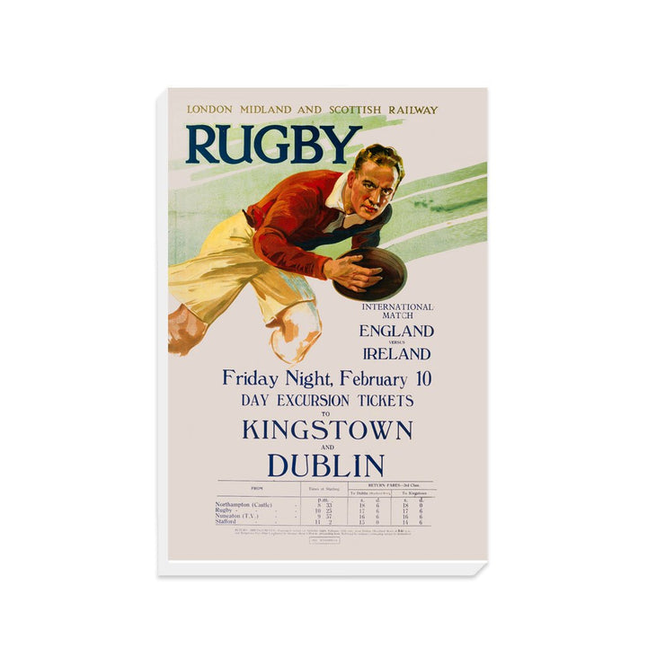 Rugby England Vs Ireland - Tickets to Kinstown and Dublin - Canvas