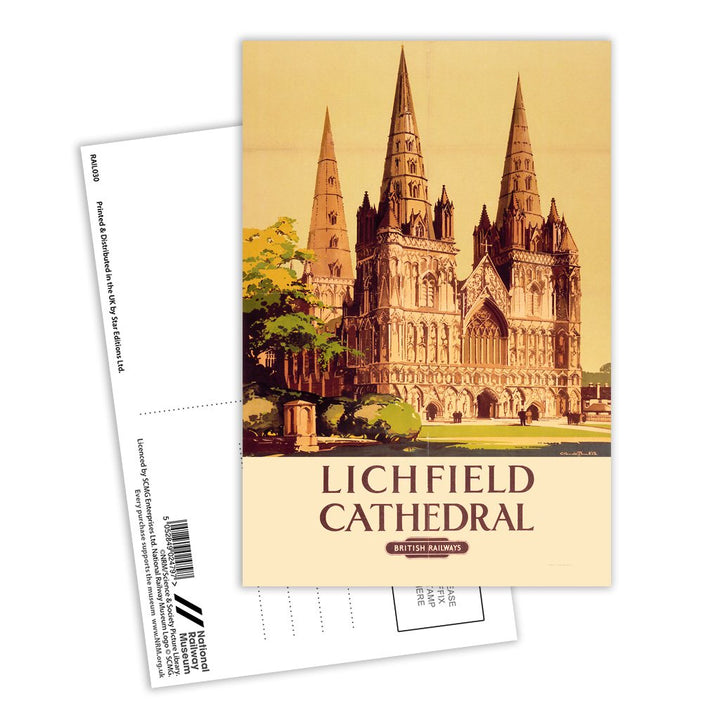 Lichfield Cathedral - British Railways Postcard Pack of 8