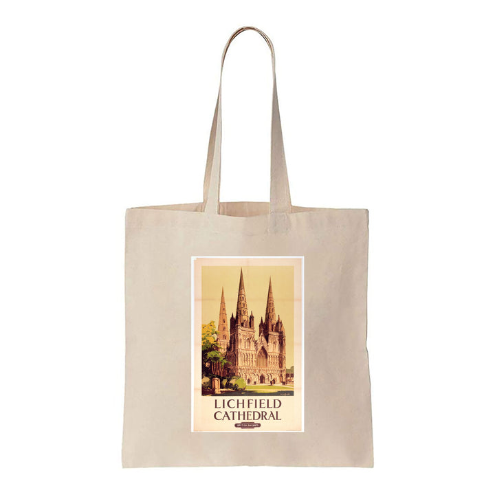 Lichfield Cathedral - British Railways - Canvas Tote Bag