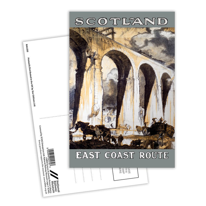 Scotland - East Coast Route Postcard Pack of 8