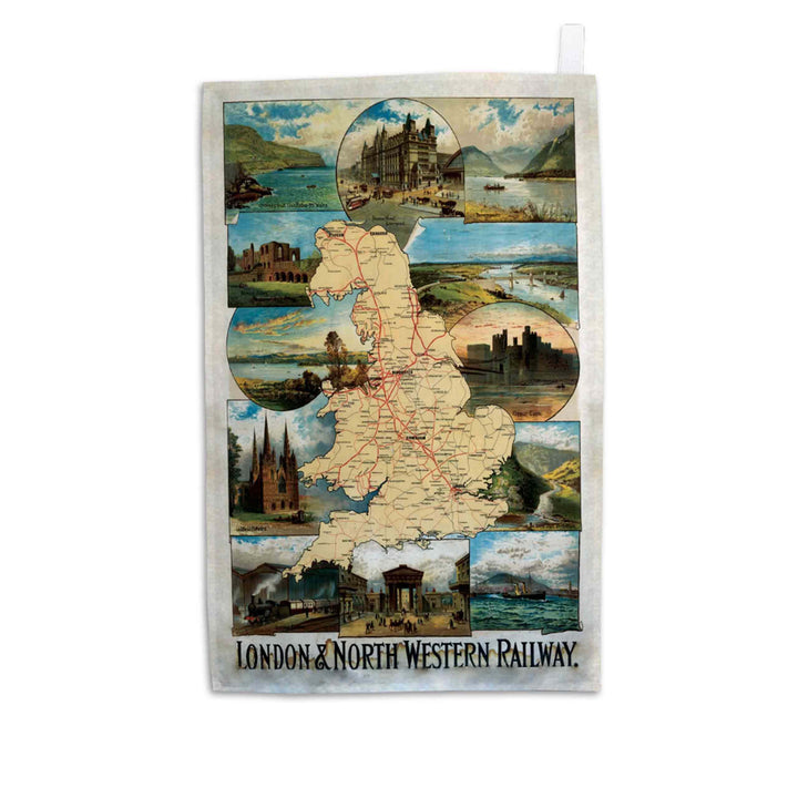 London and North Western Railway Map - Tea Towel