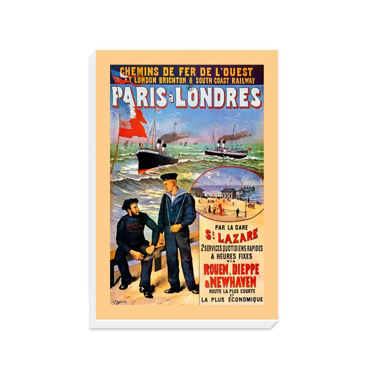Paris a Londres - Sailors par la gare - Canvas