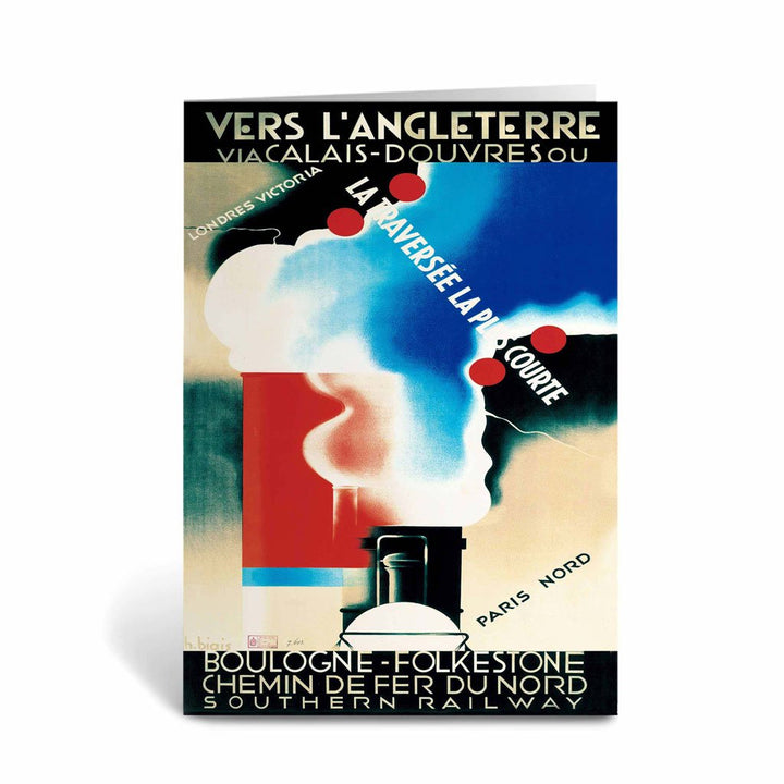 Vers L'Angleterre - Southern Railway Boulogne to Folkstone Greeting Card