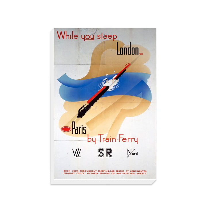 While you Sleep London to Paris - Train ferry - Canvas