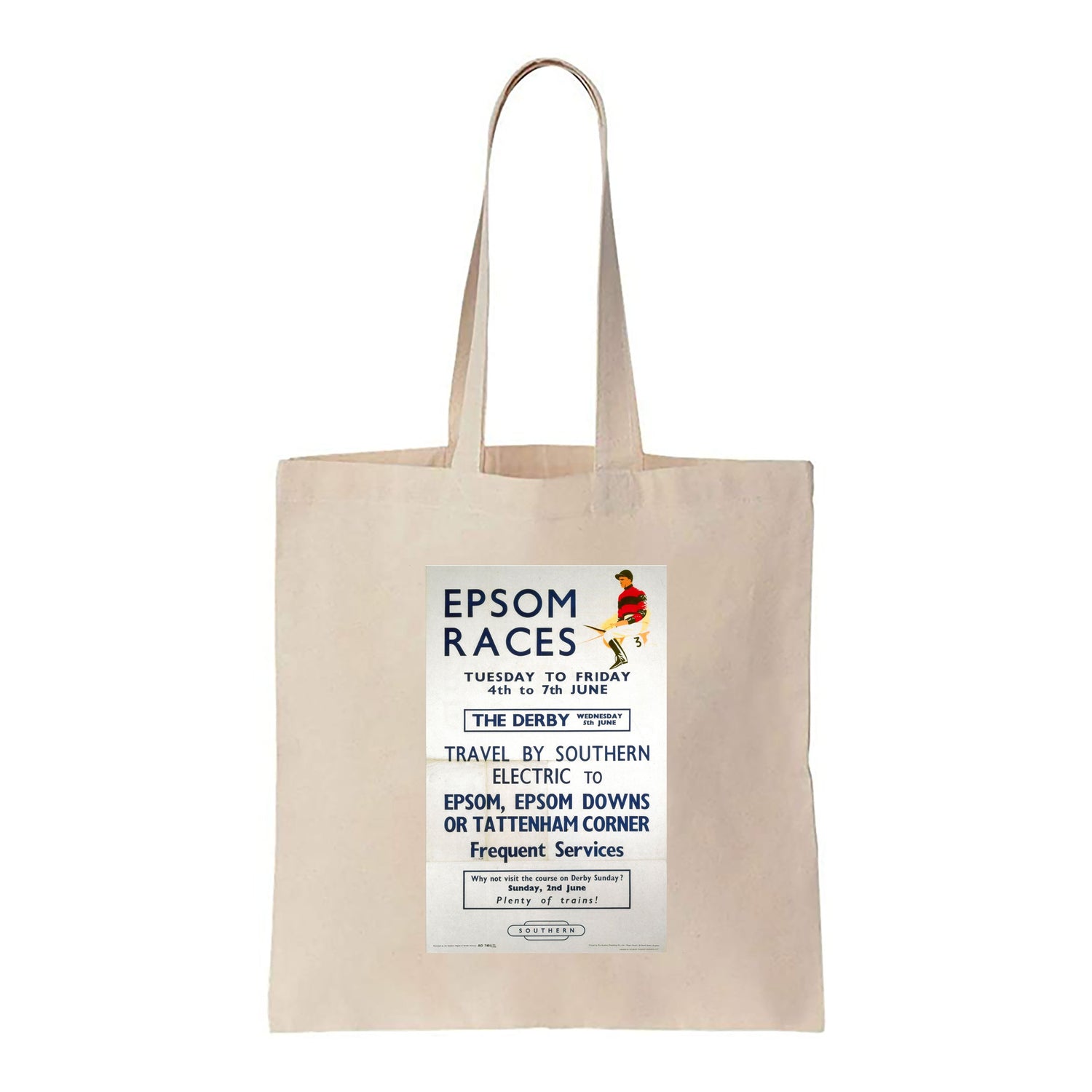 Epson Races - Travel By Southern Electric - Canvas Tote Bag