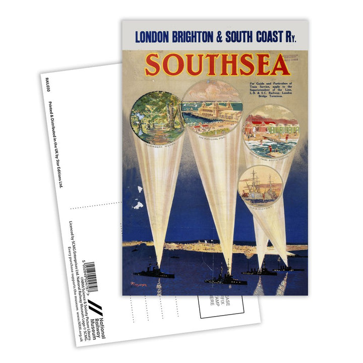 Southsea by London Brighton and South Coast Railway Postcard Pack of 8