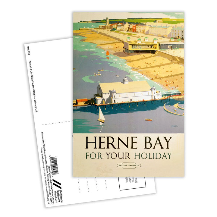 Herne Bay for your holiday Postcard Pack of 8