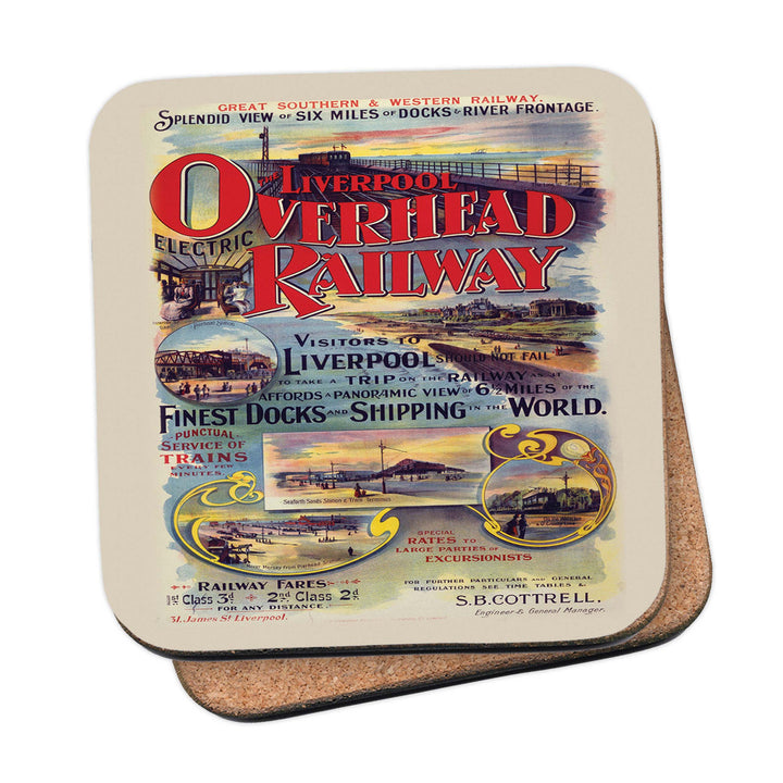 Liverpool overhead railway - Finest dock and shipping in the world Coaster