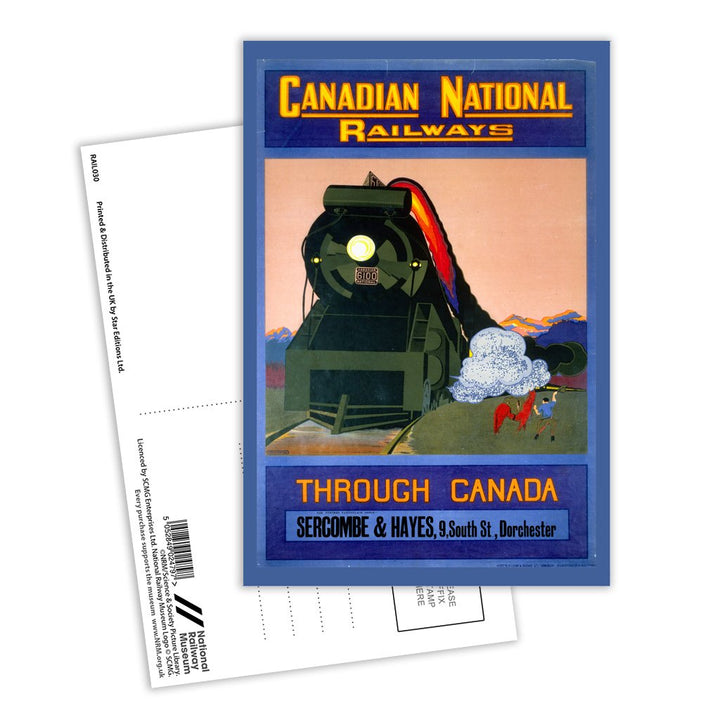 Canadian National Railways - Through Canada Postcard Pack of 8