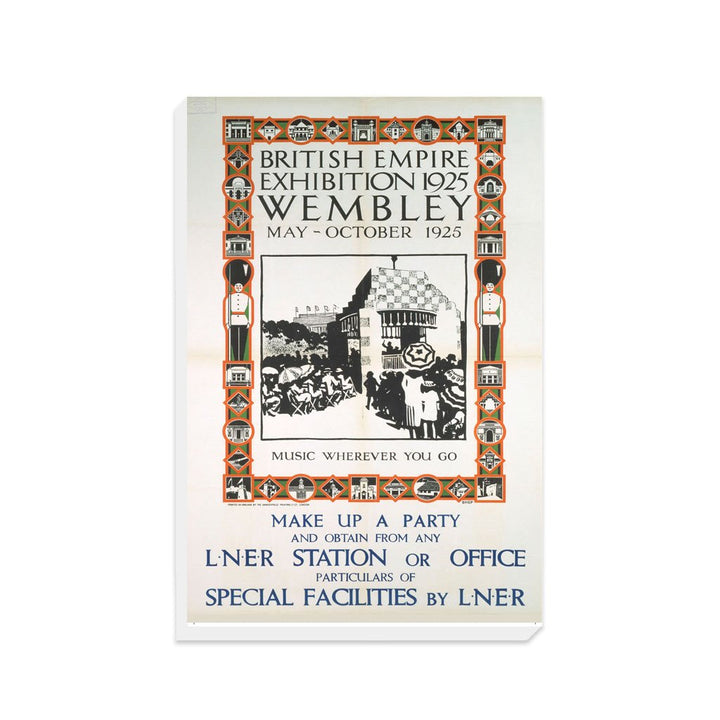 British Empire Exhibition 1925 Wembley - Music wherever you go - Canvas