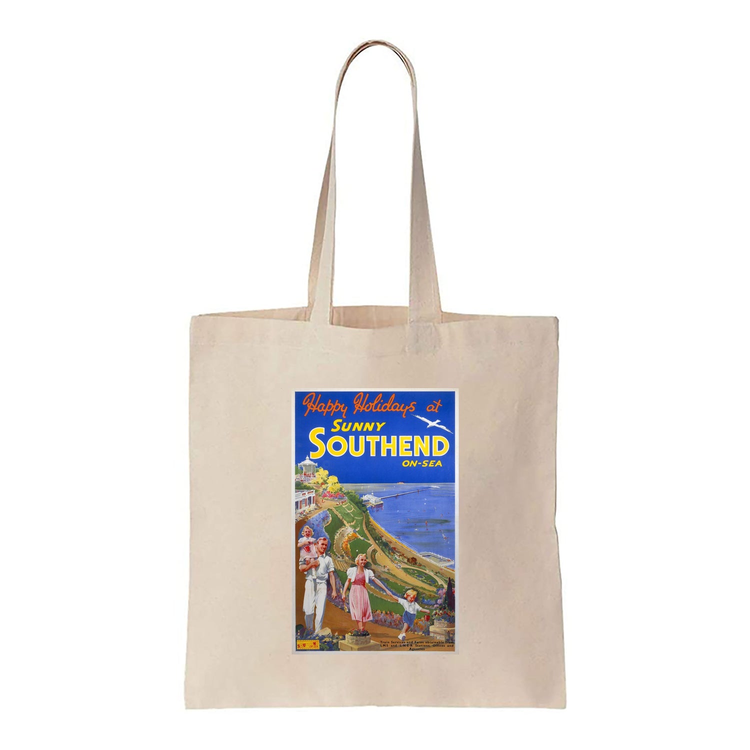 Happy Holidays at sunny Southend-on-sea - Canvas Tote Bag