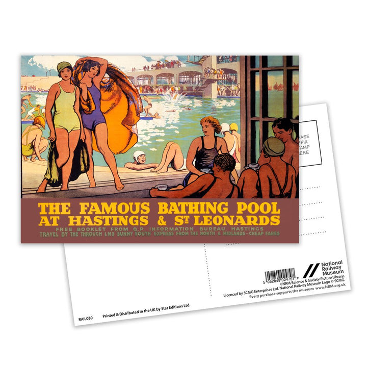 The Famous Bathing poll at Hastings and St Leonards Postcard Pack of 8