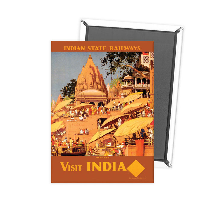 Visit India - Indian State railways Fridge Magnet