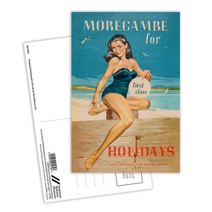 Morecambe for Holidays - 'First Class' Postcard Pack of 8