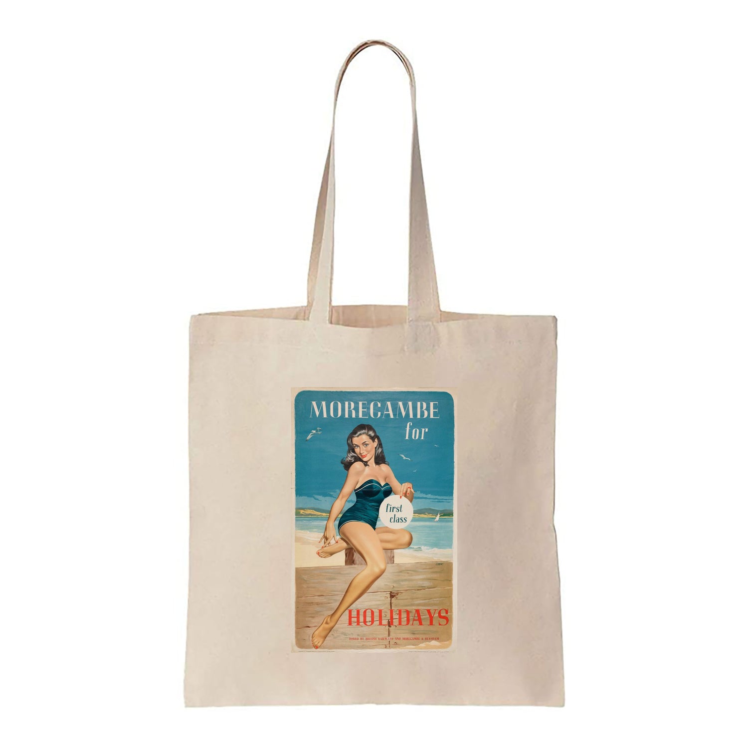 Morecambe for Holidays - 'First Class' - Canvas Tote Bag