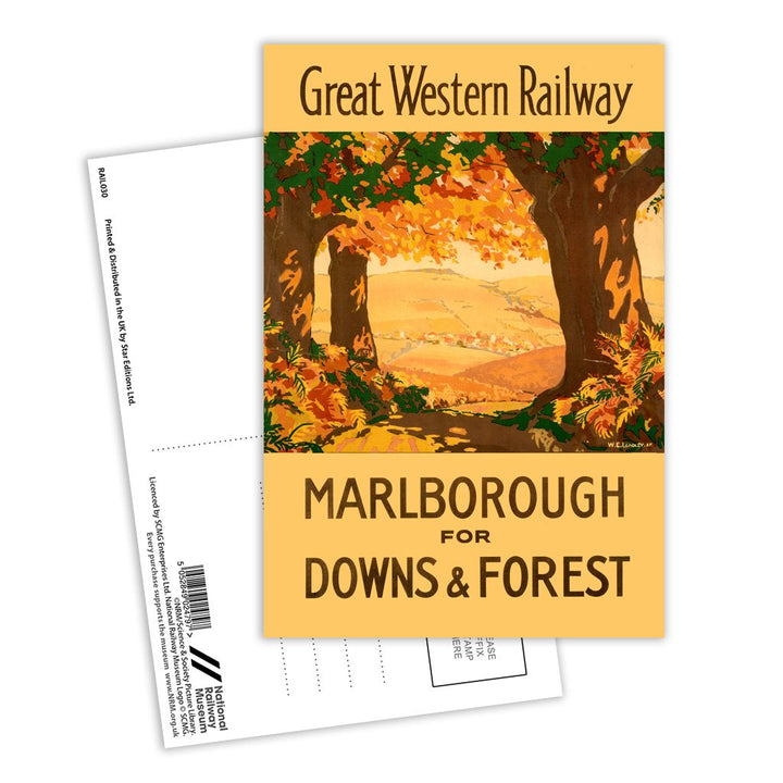 Marlborough for Downs and Forest - GWR Postcard Pack of 8