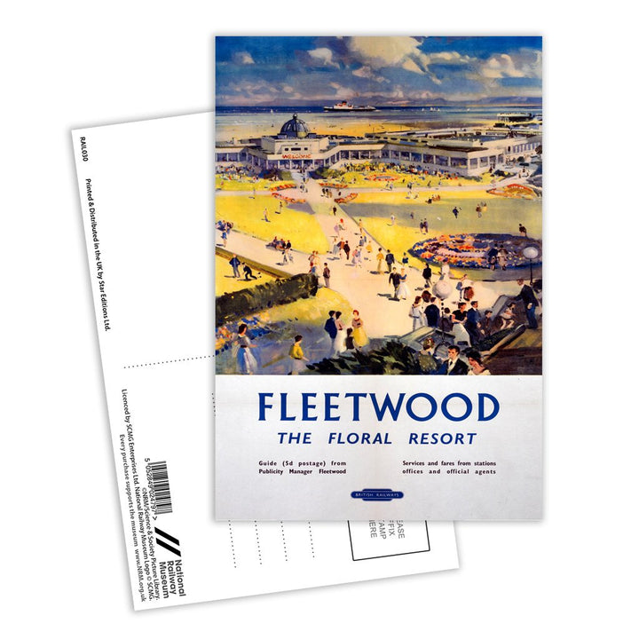 Fleetwood Floral Resort - British Railways Postcard Pack of 8