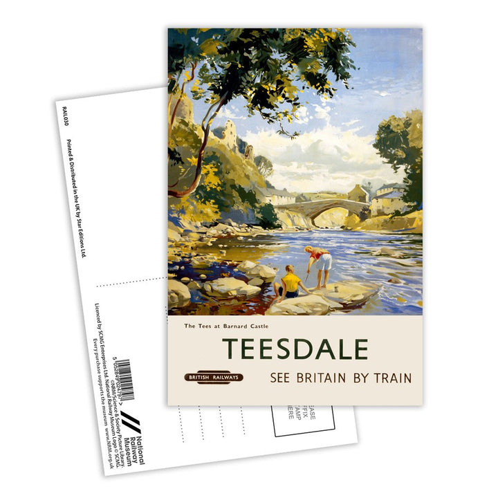Tees at Barnard Castle - Teesdale Postcard Pack of 8