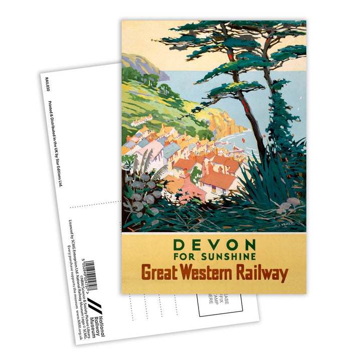 Devon for sunshine - Great Western Railway Postcard Pack of 8