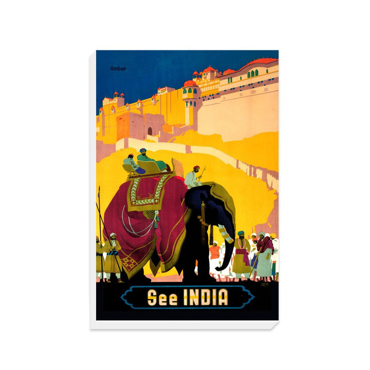 See India - Elephant - Canvas