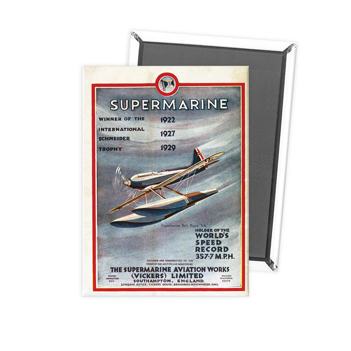 Supermarine - Winner of the International Schneider Trophy Fridge Magnet