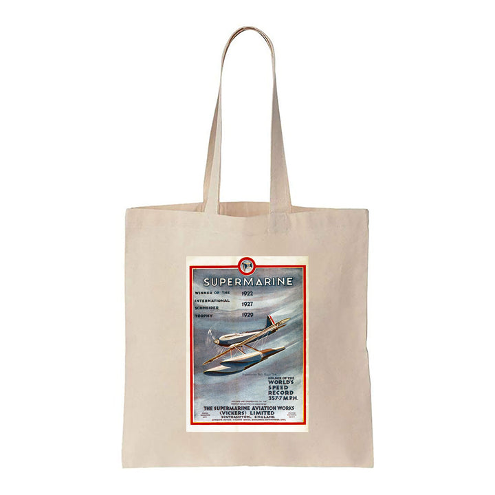 Supermarine - Winner of the International Schneider Trophy - Canvas Tote Bag