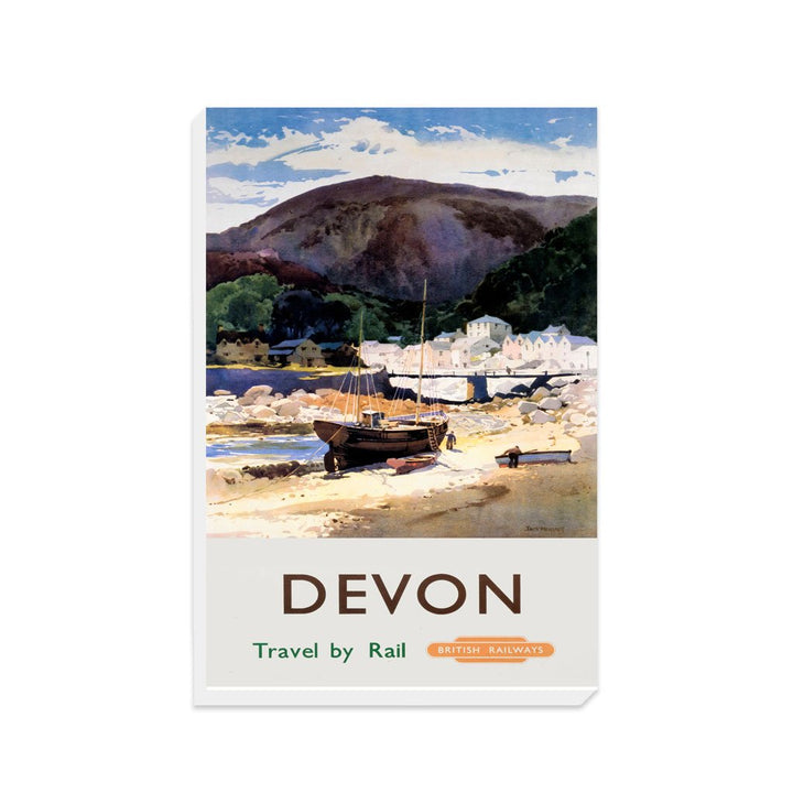 Devon - Boat on the beach - Canvas