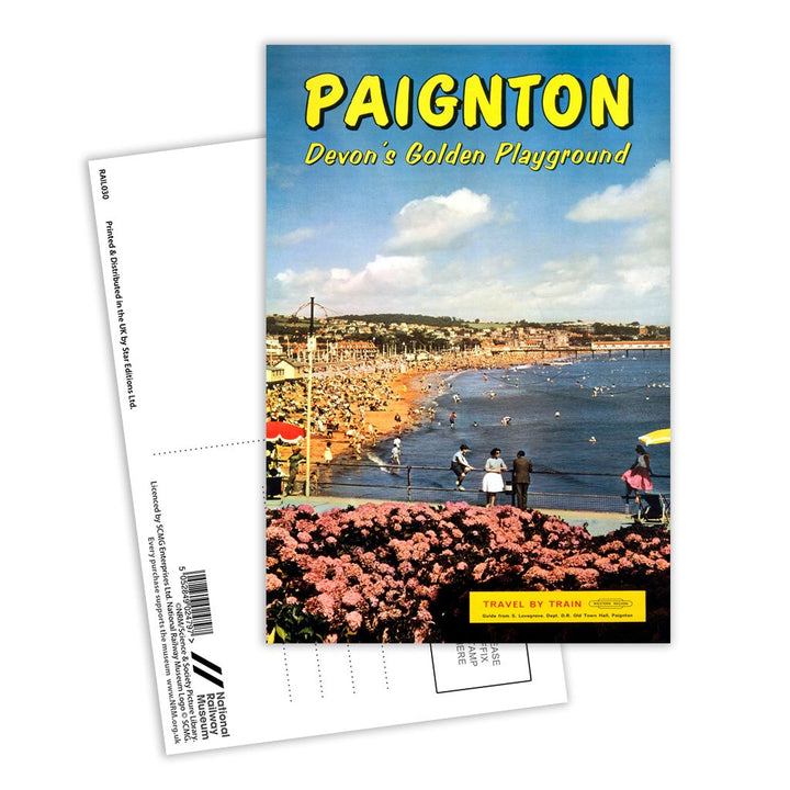 Paignton, Devon - Golden Playground photo Postcard Pack of 8
