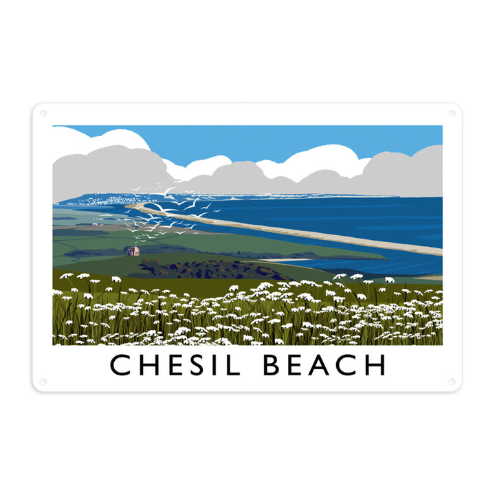 Chesil Beach, Dorset Metal Sign