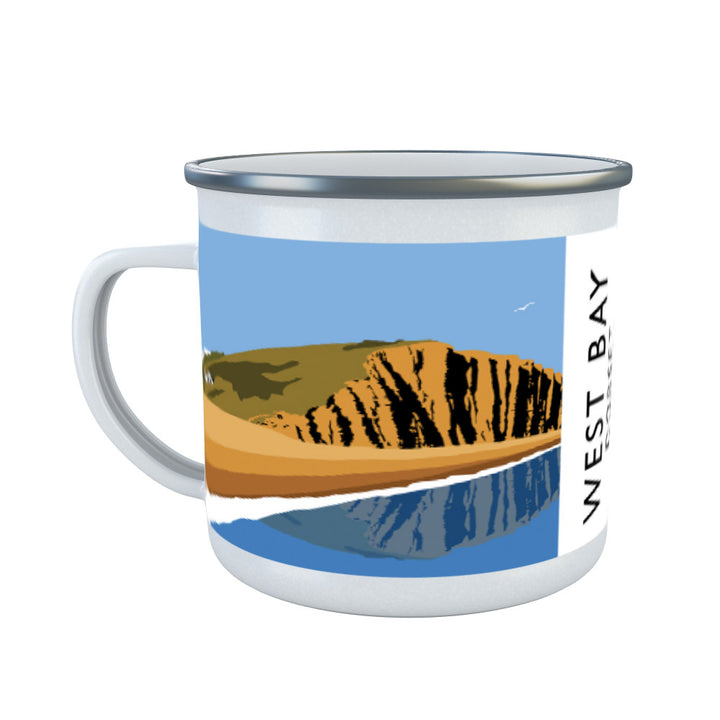 West Bay, Dorset Enamel Mug
