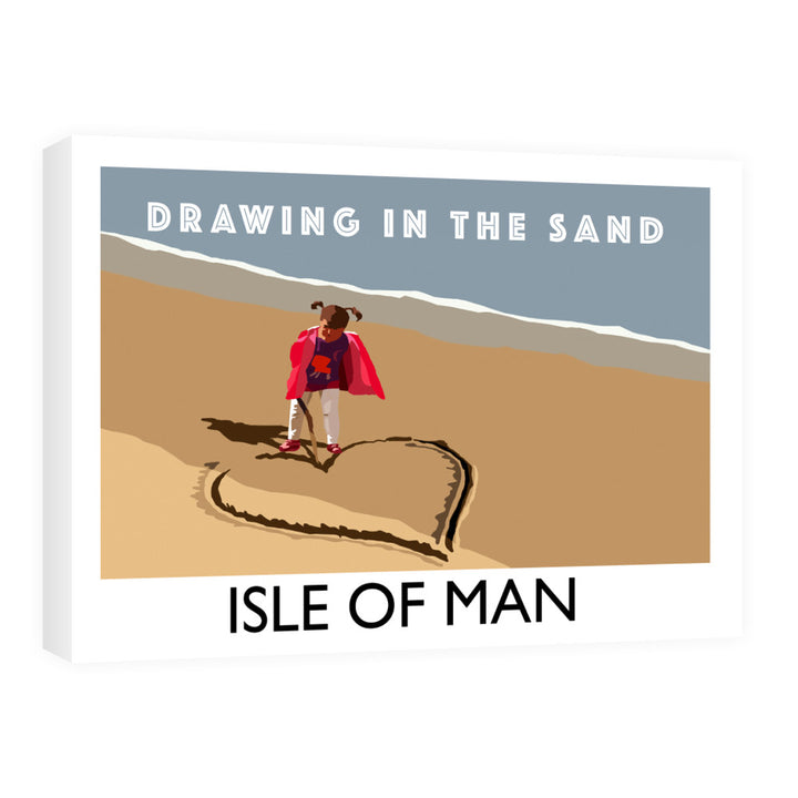 Drawing In The Sand, Isle of Man 60cm x 80cm Canvas