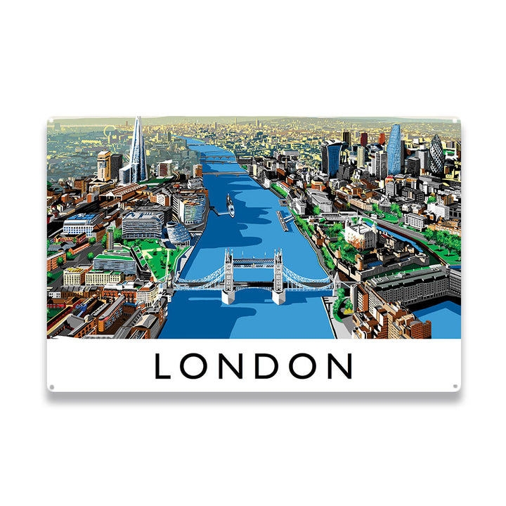 The River Thames, London - Metal Sign