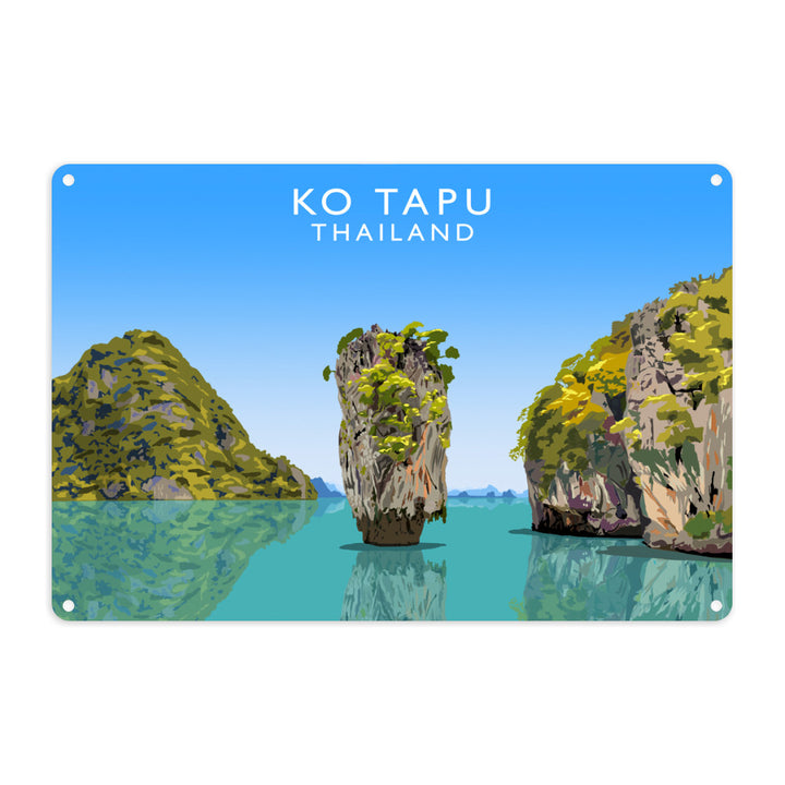 Ko Tapu, Thailand Metal Sign
