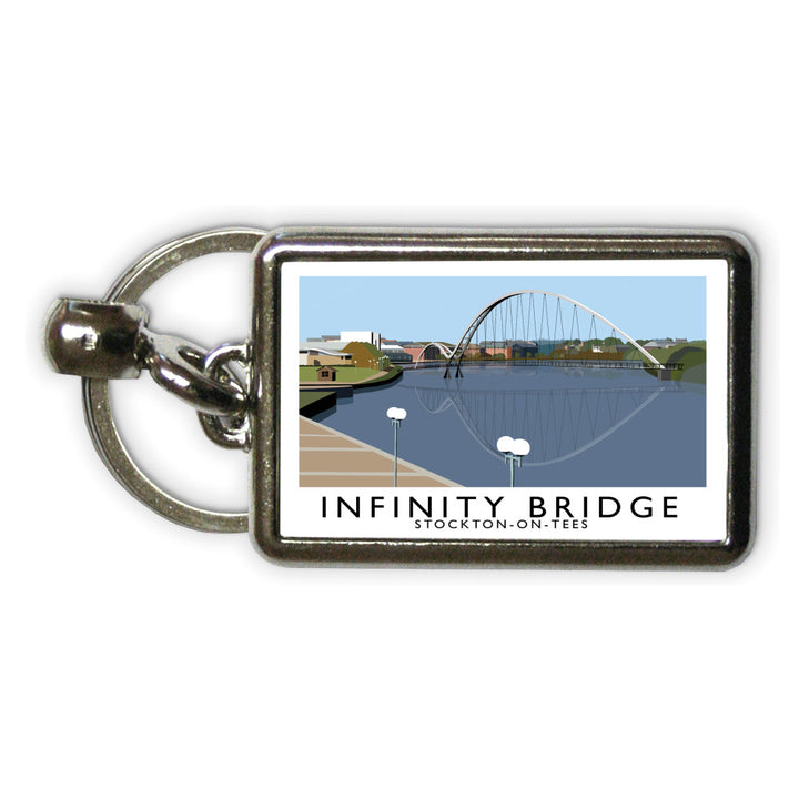 Infinity Bridge, Stockton on Tees Metal Keyring