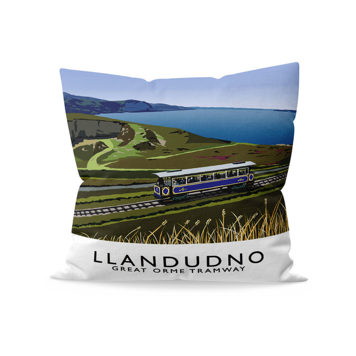 Llandudno, Great Orme Tramway, Wales - Fibre Filled Cushion
