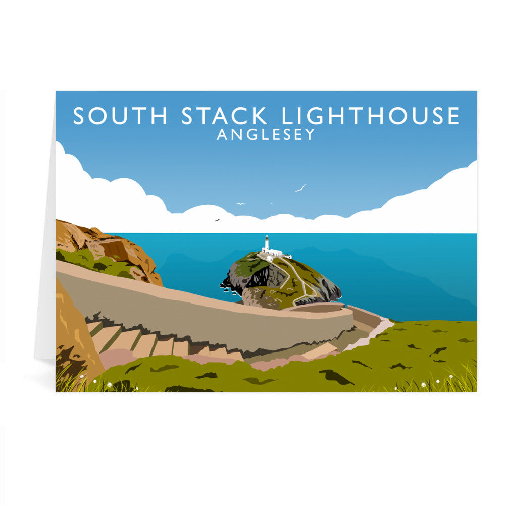 South Stack Lighthouse, Anglesey, Wales Greeting Card 7x5