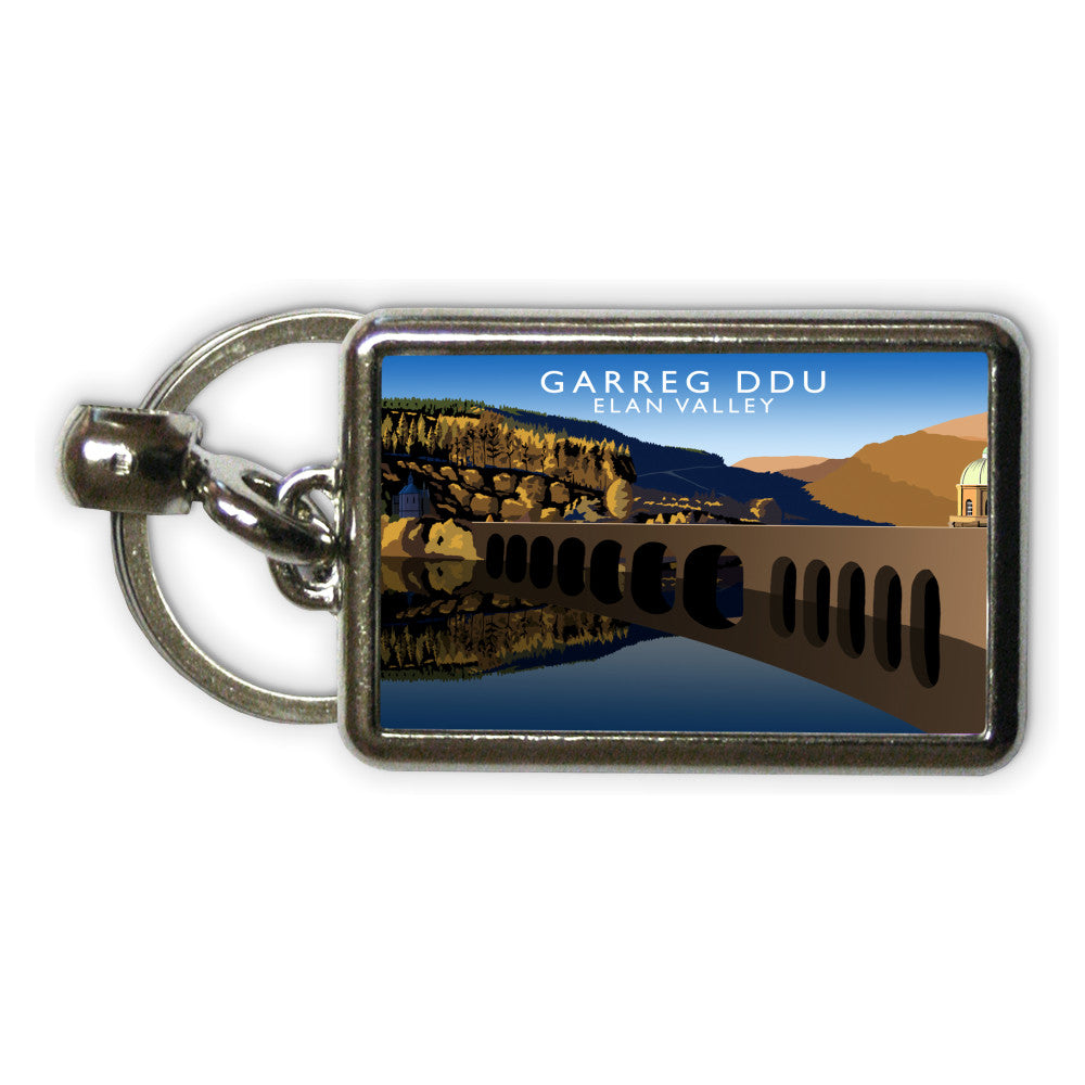 Garreg Ddu, Elan Valley, Wales Metal Keyring