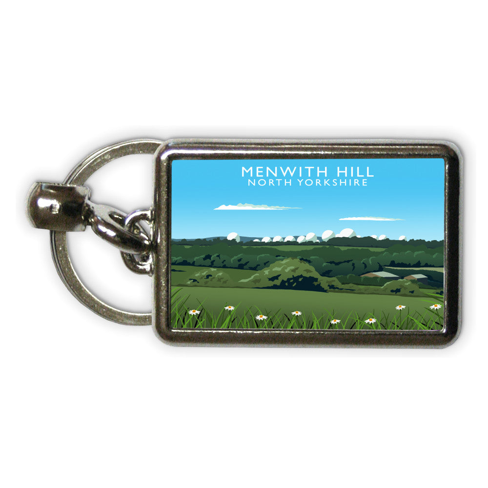 Menwith Hill, North Yorkshire Metal Keyring