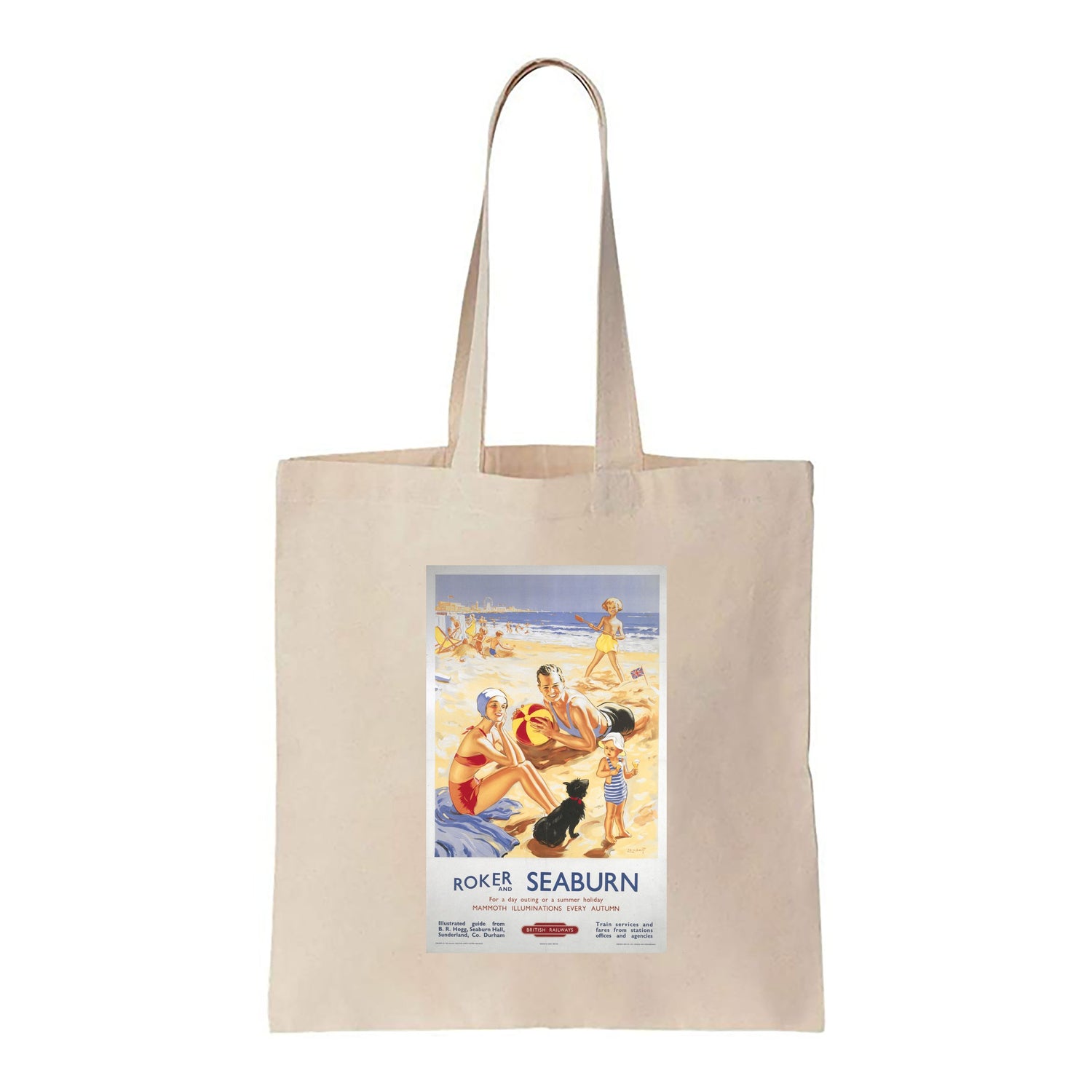 Roker and Seaburn for a Summer Holiday - Canvas Tote Bag