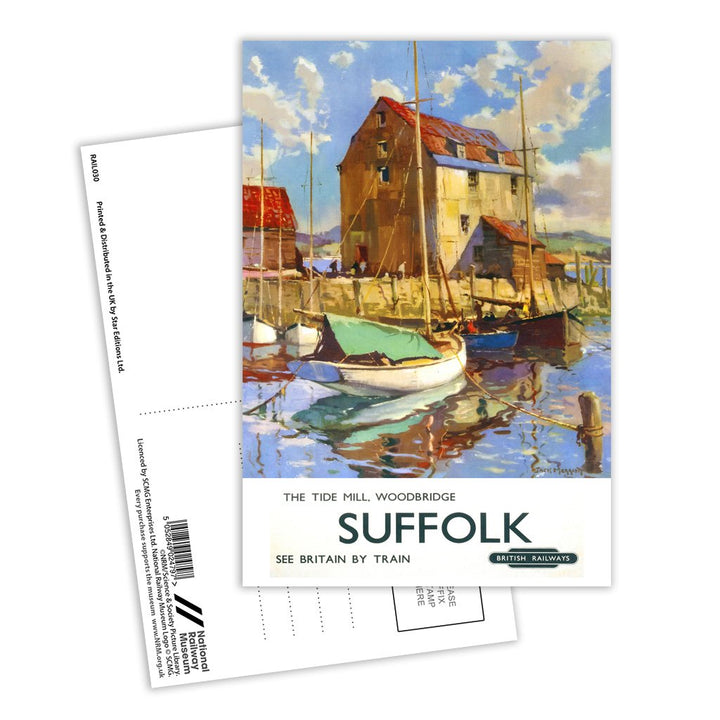 The Tide Mill, Woodbridge - Suffolk See Britain By Train Postcard Pack of 8