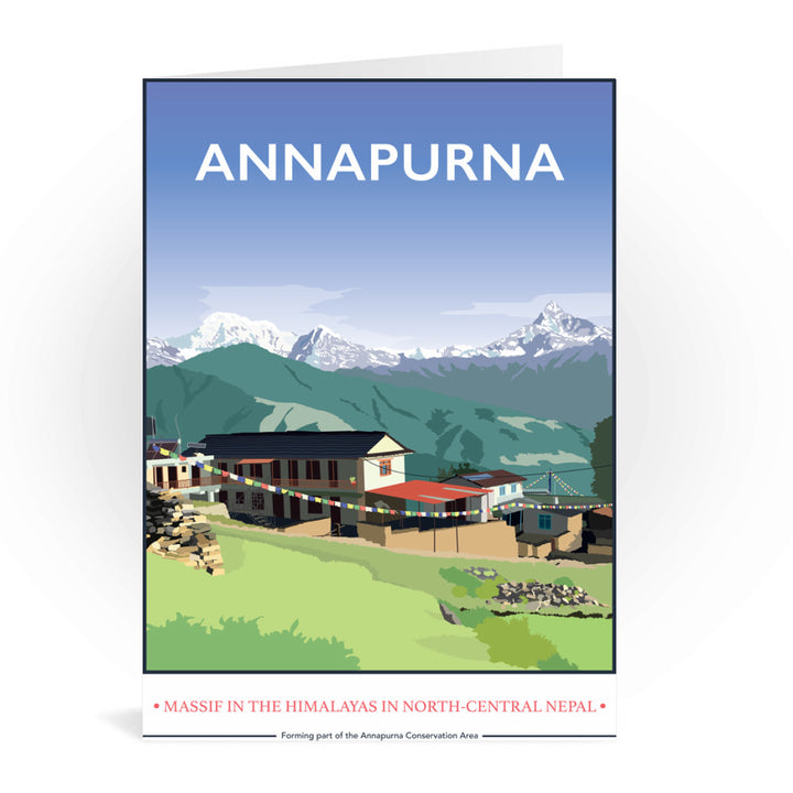Annapurna, The Himalayas Greeting Card 7x5