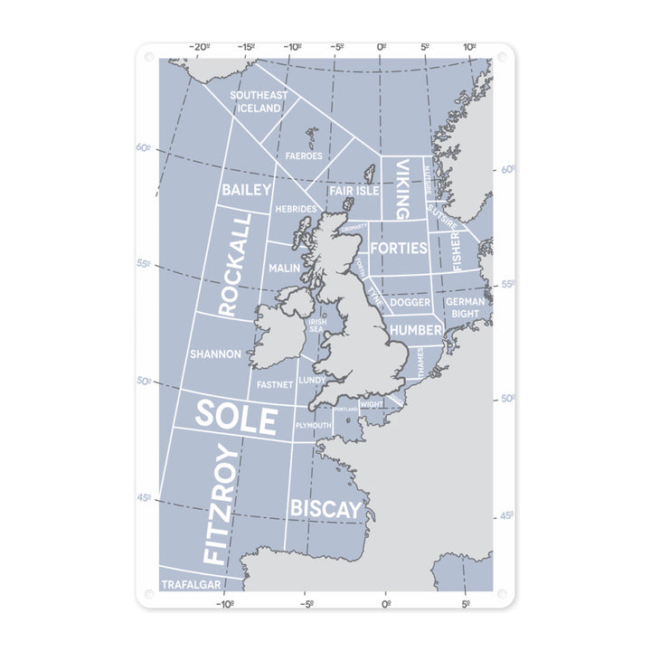 The Shipping Forecast Regions, Metal Sign