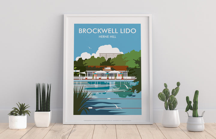 Brockwell Lido, Herne Hill, London - Art Print