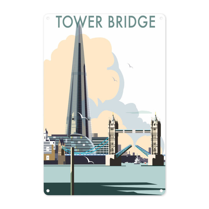 Tower Bridge and The Shard, London Metal Sign