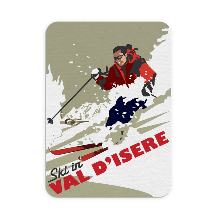 Ski in Val D'isere Mouse Mat