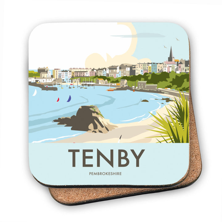 Tenby, Wales MDF Coaster