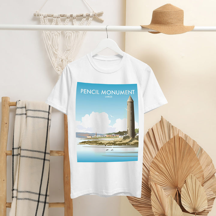 Pencil Monument, Largs T-Shirt by Dave Thompson
