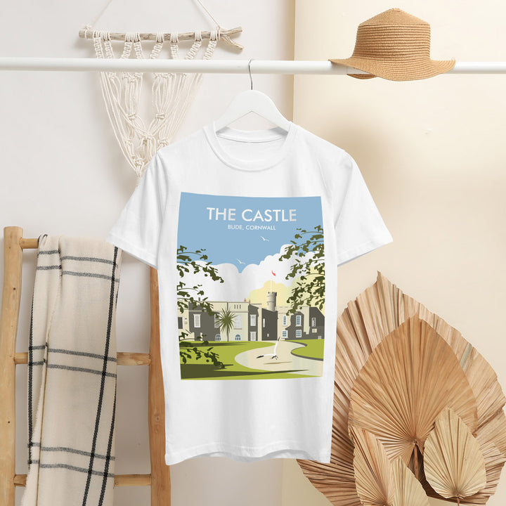 The Castle, Bude, Cornwall T-Shirt by Dave Thompson