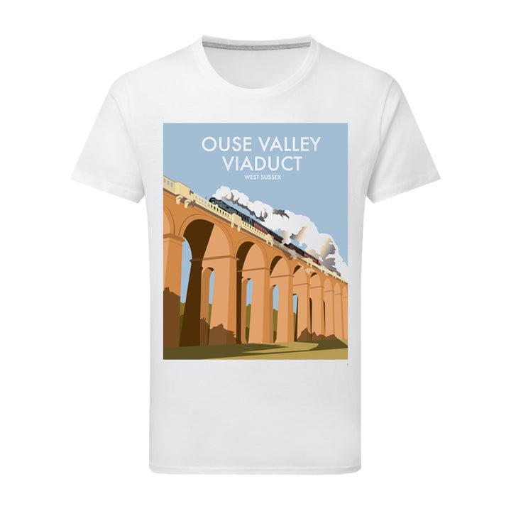 Ouse Valley Viaduct, West Sussex T-Shirt by Dave Thompson