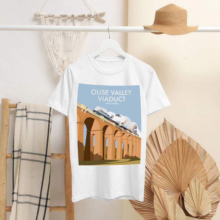 Ouse Valley Viaduct, West Sussex T-Shirt by Dave Thompson